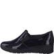 Jana Damen Slipper aus Lederimitat Flach Weite H Mehrweite, Schwarz (Black Patent), 37 EU