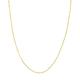 14ct Yellow Gold Curb Chain Necklace Saturn Chain Lobster Claw Closure Jewelry Gifts for Women - 46 Centimeters