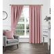 The Mill Shop Plain Curtains Blackout Curtains Pencil Pleat Curtains in Pair, Pink, 65" width x 54" drop (165x137cm)