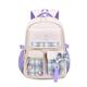 FANDARE Cute Children's School Bags Elementary School Bags for Girls Boys Luminous Bookbags Kids Backpacks Primary Student for Daughter Son Travel Spring Outing with Plush Pendant & Cute BadgeWhite