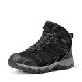 NORTIV 8 Men's Ankle High Waterproof Hiking Boots Backpacking Trekking Trails Shoes 160448_M All Black Suede Size 9 US/ 8 UK