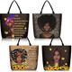 Silkfly 4 Pack African American Tote Bags For Women Large Shoulder Bag Black Girl Satchel Handbags School Work Travel Beach, Multicolored, One Size