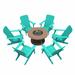 Direct Wicker 6 - Person Seating Group in Blue | Outdoor Furniture | Wayfair PAG-G3R521E-BR&011C6-ABL
