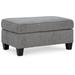 Signature Design by Ashley Mathonia 40" Wide Rectangle Cocktail Ottoman Polyester in Gray | 20 H x 40 W x 24 D in | Wayfair 5190314