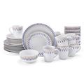 Mikasa Starburst Metallic Gold 32 Piece Dinnerware Set, Service For 8, White Porcelain/Ceramic in Gray | Wayfair 5289083