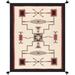 Brown 84 x 62 x 0.1 in Area Rug - Pasargad Rectangle Tuscany Southwestern Handmade Flatweave Area Rug in Red/White/ | Wayfair PNT-184 5x7