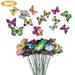 Arlmont & Co. Patyn Artificial Waterproof Butterflies for Garden Décor Resin/Plastic | 9.8 H x 2 W x 2.8 D in | Wayfair