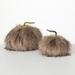 The Holiday Aisle® 8.25"H & 6.5"H Plush Fur Pumpkin Set Of 2, Fall Decor; Gray, Faux Fur | 6.5 H x 7 W x 7 D in | Wayfair