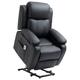 Electric Power Lift Recliner Chair with Vibration Massage Black, black