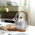 Bouilloire à thé avec sifflet en acier inoxydable 2l pour cuisinière à gaz cuisinière à