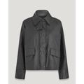 Belstaff Iris Jacket Women's Waxed Cotton Black Size 42