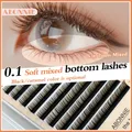Abonnie bas marron cils inférieurs 5mm 6mm 7mm court synthétique vison Extension de cils individuels