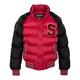 Schott NYC Unisex Austin Schott Zweifarbige Jacke mit Abzeichen, rot/schwarz, S