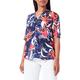 GERRY WEBER Damen 160040-31516 Bluse, Blau/Rot/Orange Druck, 40