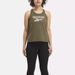 Women's Reebok Identity Big Logo Tank Top in Green