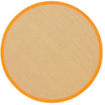 Sisalteppich CARPETFINE "Sisal", orange, H:5mm Ø:160cm, Sisal, Teppiche, mit farbiger Bordüre, Anti-Rutsch Rückseite Image