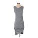 Leith Casual Dress - Bodycon Scoop Neck Sleeveless: Gray Marled Dresses - Women's Size Small