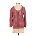 Denim & Supply Ralph Lauren Long Sleeve Blouse: Red Checkered/Gingham Tops - Women's Size Small