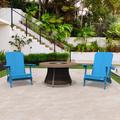 Direct Wicker 2 - Person Seating Group in Blue | Outdoor Furniture | Wayfair PAG-G3R521E-BR&011C2-LB