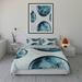 Orren Ellis Wenzu Organic Velvet Flannel Comforter Set Polyester/Polyfill/Flannel in Blue/White | Twin Comforter + 1 Standard Pillowcase | Wayfair
