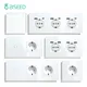 BSEED EU Wall Sockets Single Power Outlet Double Sockets USB Type-C Phone Charge Glass Panel Wall