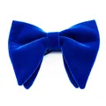 Men's Business Bow Tie Velvet Royal Blue Burgundy Double Deck Big Bowtie Fashion New Mens Wedding