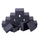 Pandahall 12~24 Pcs/Lot Black Square/Rectangle Cardboard Jewelry Set Boxes Ring Gift Boxes for