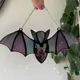 Bat Stained Glass Suncatcher Window Hanging Acrylic Wall Art Decoration Party Festival Colorful Bat