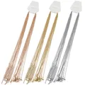 10pcs Stainless Steel Gold Color Cable Link Chains for DIY Women Necklace Jewelry Making Supplies