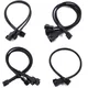 4 Pin Pwm Fan Cable 1 To 2/3/4 Ways Splitter Black Sleeved 27cm Extension Cable Connector PWM