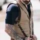 European Style PU Leather Suspender Mens Renaissance Harness Shoulder Belt Cosplay Sexy Punk