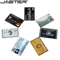 JASTER customer LOGO waterproof Super Slim Credit Card USB 2.0 Flash Drive 32GB pen drive 4G 8G 64G