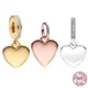 2023 NEW Engravable Heart Tag Dangle Pendant Charm Bead 925 Sterling Silver Fit Original Pandora