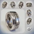 Neue S925 Sterling Silber Ring Thai Silber Vintage Nationalen Emblem Motto Ring Für Männer Schmuck