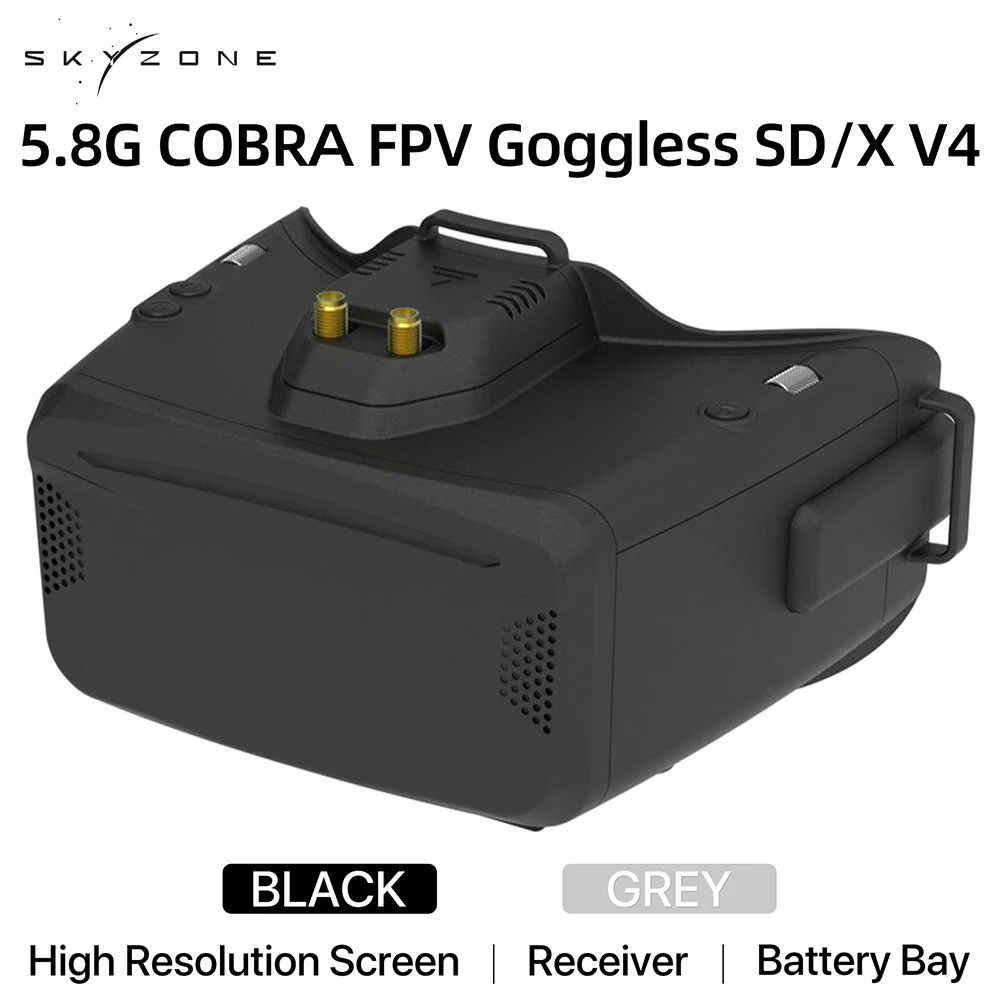 SKYZONE Cobra SD X V4 FPV-Videobrille 800 x 480 4,3 Zoll Cobra 1280 x 720 4,1 Zoll 5,8 G 48CH Empfänger-Kopf-Tracker DVR für FPV Image