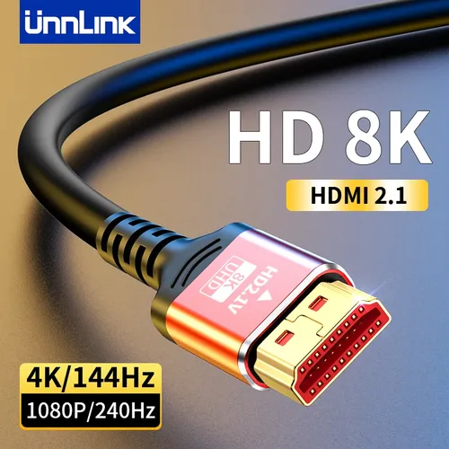 Unnlink hdmi 2 1 kabel für xiaomi mi box xbox serie x 8k 60hz 4k hdmi 2 1 zu hdmi kabel kabel