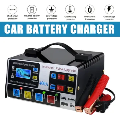 Metall Auto Batterie Ladegerät 12V24V 220W Vollautomatische Auto Batterie Ladegerät Reparatur Batterie Ladegerät High Power schnelle Ladegerät