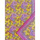 Rectangular Pink-Golden Yellow Floral set- 1 Table Runner 6 Placemats 6 Napkins/Serviettes Cotton Canvas Fabric Jaipur Tablecloth Fabricwala