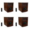 LifeSmart LifePro 6 Element 1500W Electric Infrared Quartz Space Heater (4 Pack) - 27.3