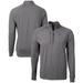 Men's Cutter & Buck Heather Black Boise State Broncos Big Tall Adapt Eco Knit Quarter-Zip Pullover Top
