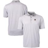 Men's Cutter & Buck Gray/White Boston College Eagles Big Tall Virtue Eco Pique Micro Stripe Recycled Polo