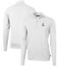 Men's Cutter & Buck White Detroit Lions Throwback Logo Virtue Eco Pique Recycled Quarter-Zip Pullover Top