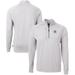 Men's Cutter & Buck Heather Gray Virginia Military Institute Keydets Big Tall Adapt Eco Knit Quarter-Zip Pullover Top