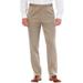 Men's Big & Tall KS Signature No Hassle® Classic Fit Expandable Waist Plain Front Dress Pants by KS Signature in Taupe (Size 58 38)