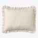 Ticking Stripe Ruffle Sham by BrylaneHome in Taupe (Size STAND)