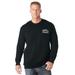 Men's Big & Tall Russell® Quilted Crewneck Sweatshirt by Russell Athletic in Black (Size 3XL)