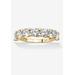 Women's 3.50 Cttw. Round Gold-Plated Sterling Silver Cubic Zirconia Wedding Ring by PalmBeach Jewelry in White (Size 7)