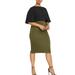 Plus Size Women's Neoprene Pencil Skirt by ELOQUII in Ivy Green (Size 26)