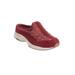 Wide Width Women's The Traveltime Slip On Mule by Easy Spirit in Red Corduroy (Size 8 W)