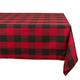 DII Buffalo Check Collection, Classic Farmhouse Tablecloth, Tablecloth, 60x104, Red & Black